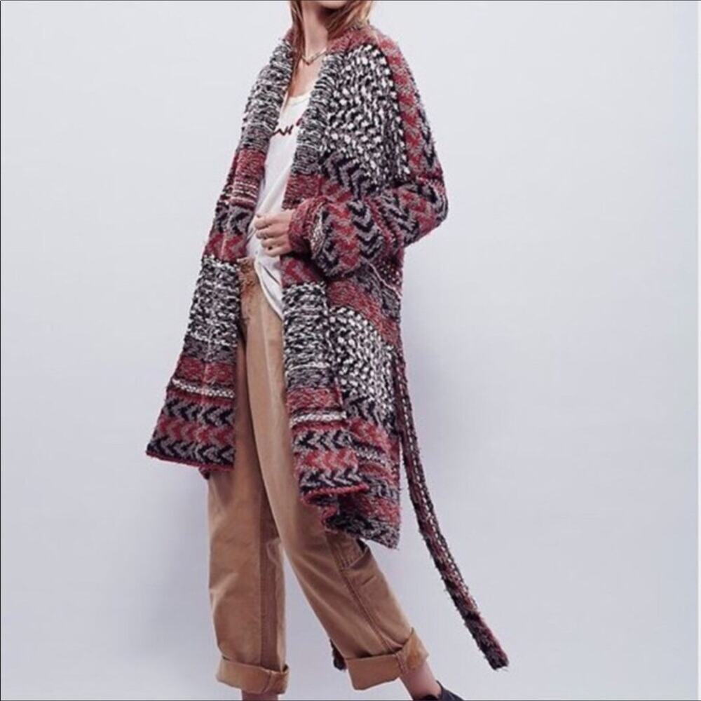 Free People chunky pattern long cardigan - Picture 4 of 8